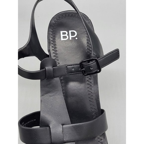 New With Defect BP Black Amaya Fisherman Chunky Platform 5" Block Heel Sz 9 - Picture 6 of 8